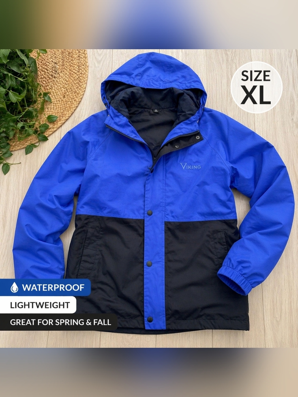 Viking Torrent II Waterproof Jacket | Men's XL | Lightweight Spring Rain Jacket
